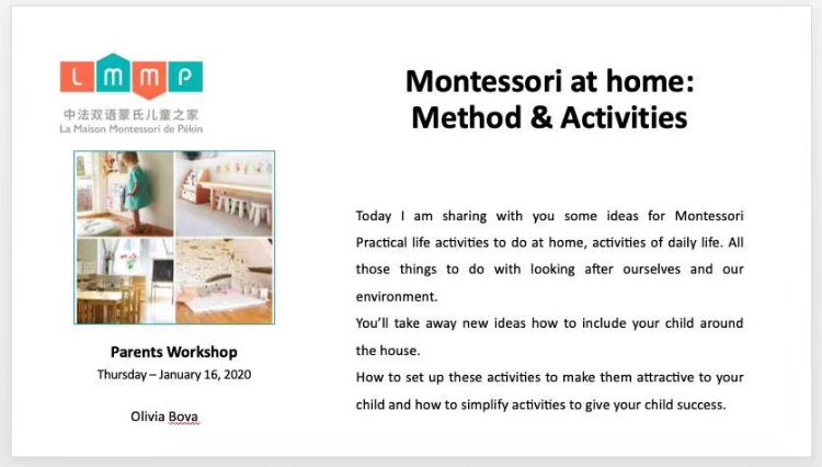 Montessori at home: Method & Activities